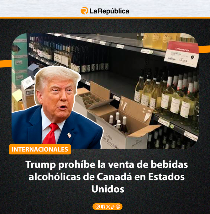 Trump prohíbe la venta de bebidas alcohólicas de Canadá en Estados Unidos - Cover Image